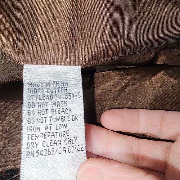 Nygard Petites Brown Snakeskin Print Velvet Suit Jacket Blazer Size 4 - Picture 6 of 6